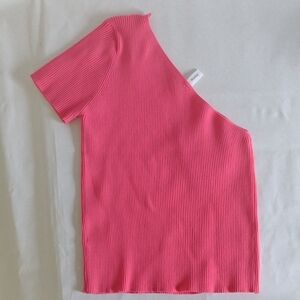 Wishlist Pink One-Shoulder Top (J177)